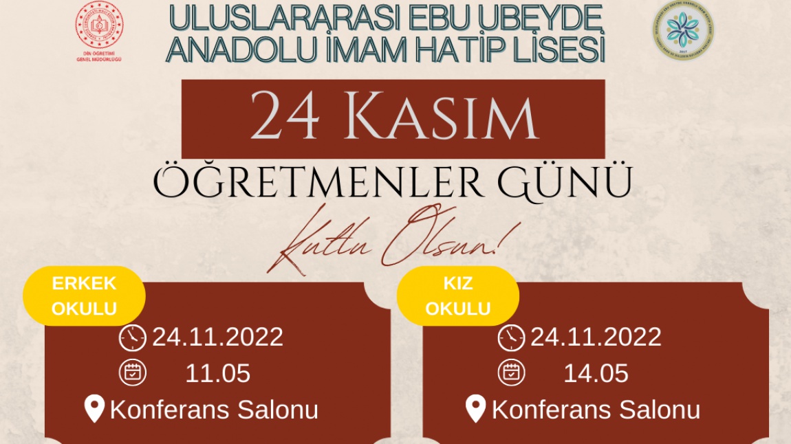 24 Kasım Öğretmenler Günü Kutlandı